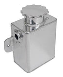 GRANATELLI COOLANT OVERFLOW TANK: 1.25 QRT. RECTANGULAR. POLISHED. ALUMINUM. 3/8-1