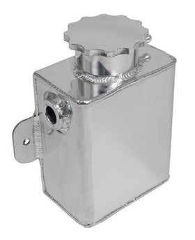 GRANATELLI COOLANT OVERFLOW TANK: 1.25 QRT. RECTANGULAR. POLISHED. ALUMINUM. 3/8