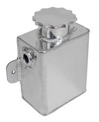 GRANATELLI COOLANT EXPANSION TANK: 1.25 QRT. RECTANGULAR. POLISHED. ALUMINUM. 3/