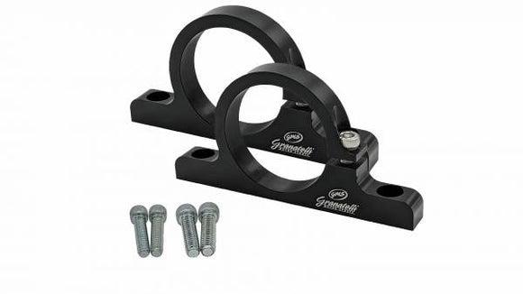 Granatelli Motor Sports 1.50" (38mm) Aluminum Fuel Filter Mounting Brackets Black