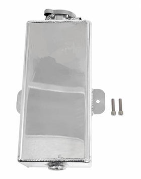 GRANATELLI COOLANT EXPANSION TANK: 2.50 QRT. RECTANGULAR. POLISHED. ALUMINUM. 3/
