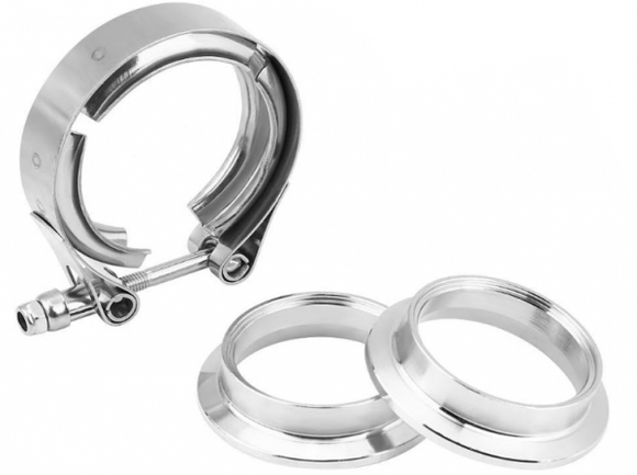 GRANATELLI 2.5 (63MM) V-BAND. MATING MALE TO FEMALE (INTERLOCKING) FLANGES WITH"