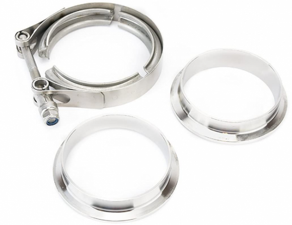 GRANATELLI 3.5 (89MM) V-BAND. MATING MALE TO FEMALE (INTERLOCKING) FLANGES WITH"