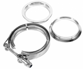 GRANATELLI 4.0 (102MM) V-BAND. FLAT FLANGES WITH CLAMP INCLUDED - MILD STEEL"