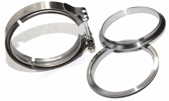 GRANATELLI 4.0 (102MM) V-BAND. MATING MALE TO FEMALE (INTERLOCKING) FLANGES WIT"