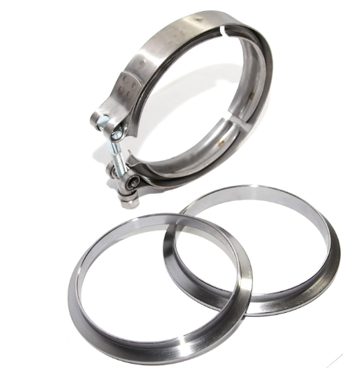 GRANATELLI 2.5 (63MM) V-BAND. MATING MALE TO FEMALE (INTERLOCKING) FLANGES WITH"