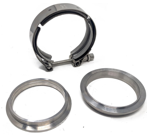 GRANATELLI 2.25 (57MM) V-BAND. FLAT FLANGES WITH CLAMP INCLUDED - MILD STEEL"