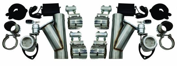 GRANATELLI 2.5 (63MM) VACUUM CONTROLLED - ELECTRONIC EXHAUST CUTOUT - DUAL SYST"
