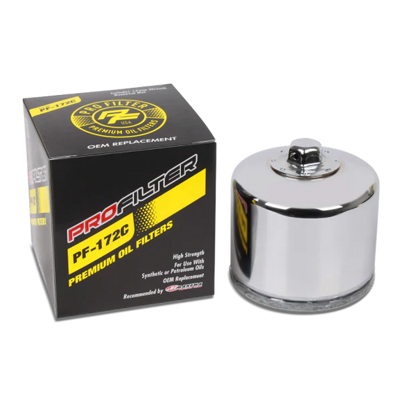 ProFilter Harley Spin-On Chrome Various Performance Oil Filter