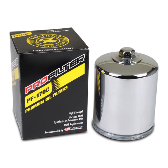 ProFilter Harley Spin-On Chrome Various Performance Oil Filter