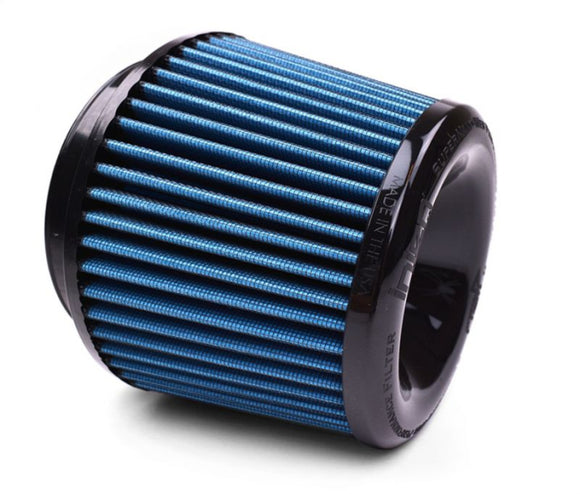 Injen Technology SuperNano-Web Air Filter
Part No. X-1045-BB
5.00in Flange ID, 6.5in Base / 5.0in Media Height / 5.30in Inertia Top