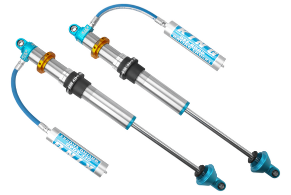 King Shocks 8in 2.5 PR Coilover Shock Hose Remote Reservoir w/o Springs w/IBP & Swivel End Cap