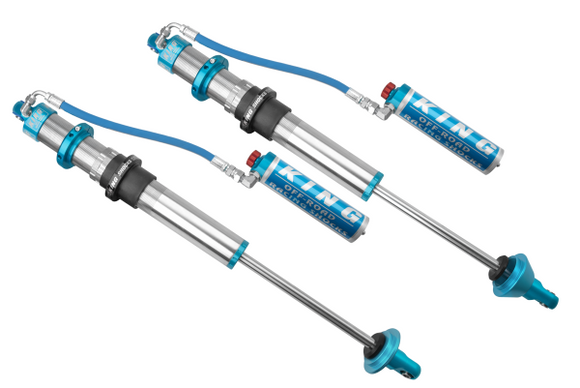 King Shocks 8in 2.5 PR Coilover Shock Hose Remote Res w/o Springs w/Compression Adj (OD End Cap)