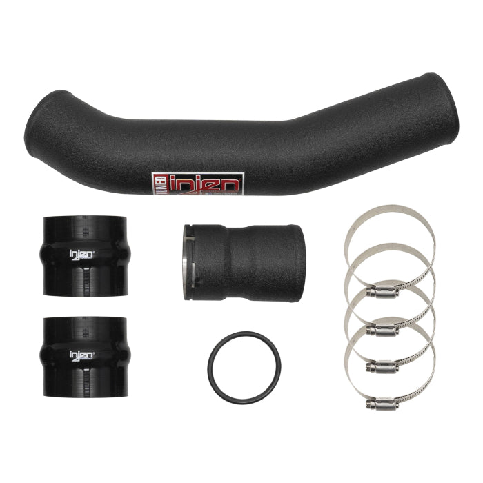Injen SES Intercooler Pipe - Hot Side Only Wrinkle Black Finish 2017-2022 Ford Super Duty Truck V8-6.7L(td)