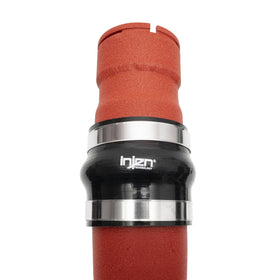 Injen SES Intercooler Pipe - Hot Side Only Wrinkle Red Finish 2017-2022 Ford Super Duty Truck V8-6.7L(td) - 0