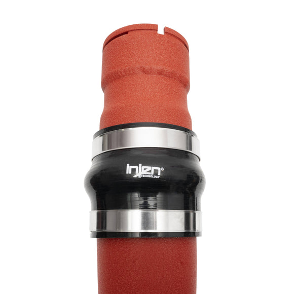 Injen SES Intercooler Pipe - Hot Side Only Wrinkle Red Finish 2017-2022 Ford Super Duty Truck V8-6.7L(td)
