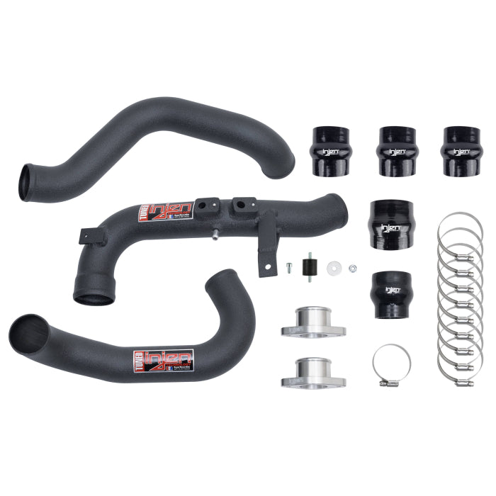 Injen SES Intercooler Pipes (Wrinkle Black) - SES1586ICPWB - 0