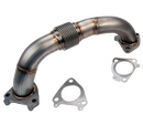 Wehrli 01-16 Chevrolet 6.6L Duramax 2in Stainless Driver Side Up Pipe w/Gaskets (Single/Twin Turbo)-1