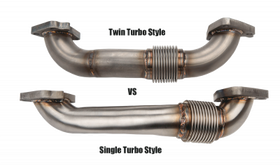 Wehrli 01-04 Chevrolet 6.6L Duramax LB7 2in Stainless Up Pipe Kit w/Gaskets - Twin Turbo - 0