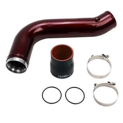 Wehrli 17-19 Chevrolet 6.6L L5P Duramax Passenger Side 3.5in Intercooler Pipe - Sparkle Bomber Orang