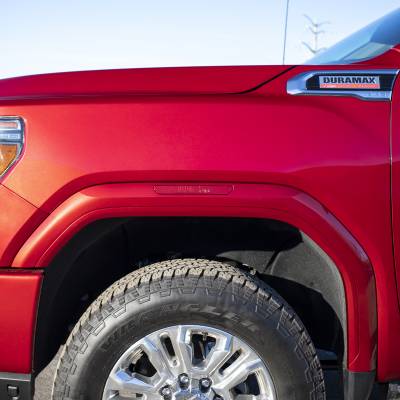 Wehrli 2020+ GMC 2500/3500HD Fender Flare Marker Light Delete Kit w/o Logo - Fine Texture Black