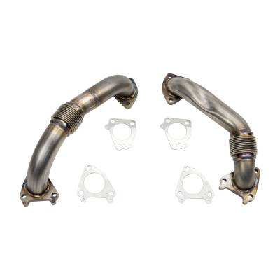 Wehrli 01-04 Chevrolet 6.6L Duramax LB7 2in Stainless Up Pipe Kit w/Gaskets - Single Turbo