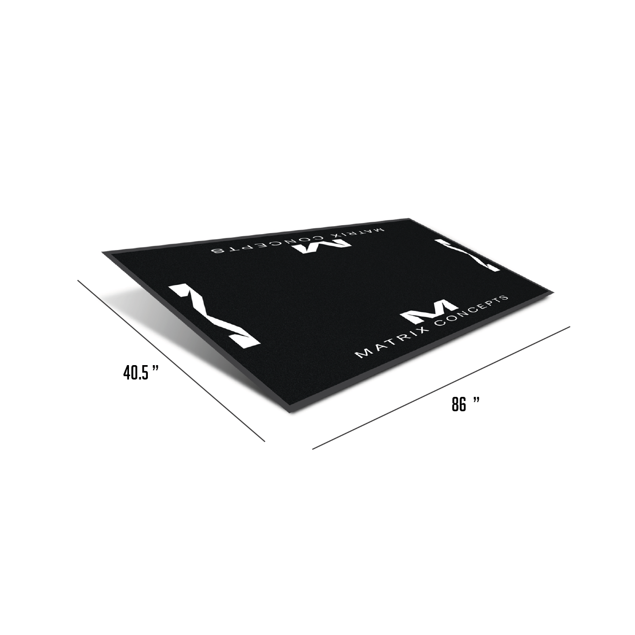 Matrix Concepts M40 Carpeted 3.5 Foot X 7 Foot Mat - Black/White - 0