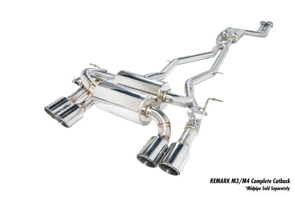 REMARK Axleback Exhaust. BMW M3 (F80) / M4 (F82/F83) - Carbon Fiber Tip Cover