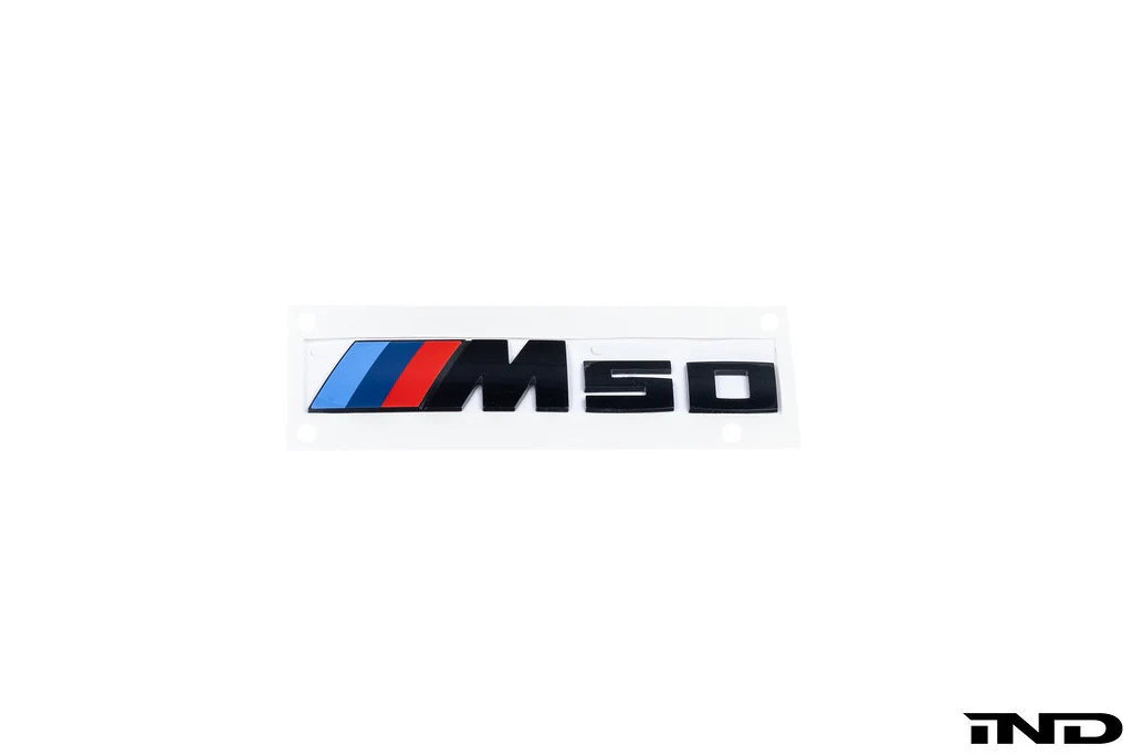 BMW G26 i4 M50 Trunk Emblem - Gloss Black