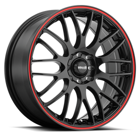 MAXXIM MAZE 18 X 7.5 +45 10 X 100/114.3 CB73.1 BLACK/RED STRIPE