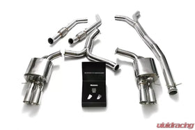 ARMYTRIX Valvetronic Exhaust System for BRABUS Diffuser Mercedes-Benz C400 | C450 | C43 AMG W205 2015-2021 - Carbon Fiber