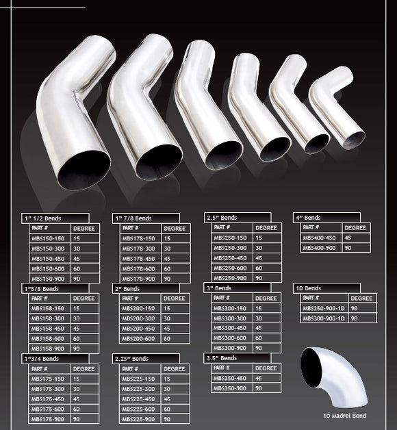 Xforce 4inch 90' Mandrel Bend Stainless Steel