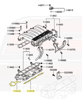 Mitsubishi OEM Intake Manifold Plenum Gasket for 3000GT (MD164701 - 0