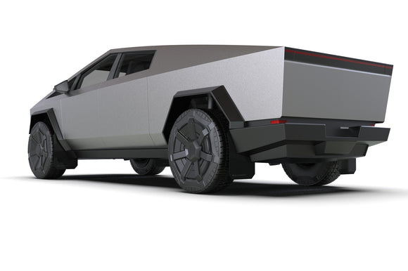 Rally Armor 24-25 Tesla Cybertruck Black UR Mud Flap Metallic Black Logo