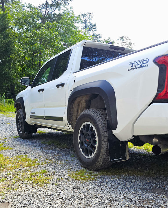 Rally Armor 24-26 Toyota Tacoma Gen 4 Black UR Mud Flap w/White Logo