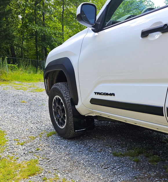 Rally Armor 24-26 Toyota Tacoma Gen 4 Black UR Mud Flap w/White Logo