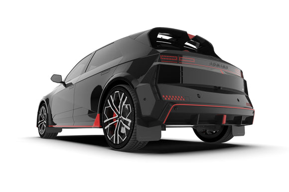 Rally Armor 2025 Hyundai Ioniq 5 N Black Mud Flap w/Light Blue Logo