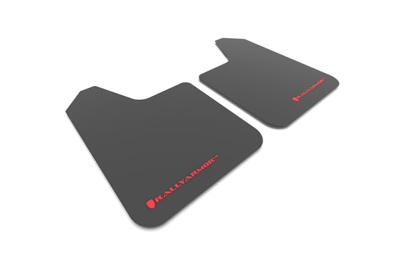Rally Armor Universal UR Black Mud Flap Red Logo - Pair