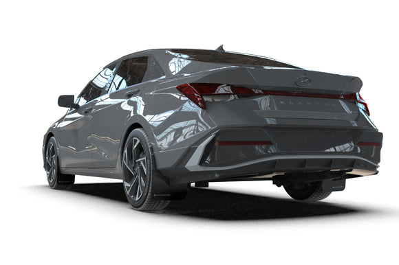 Rally Armor 2024-25 Hyundai Elantra N/N Line Black Mud Flap w/White Logo