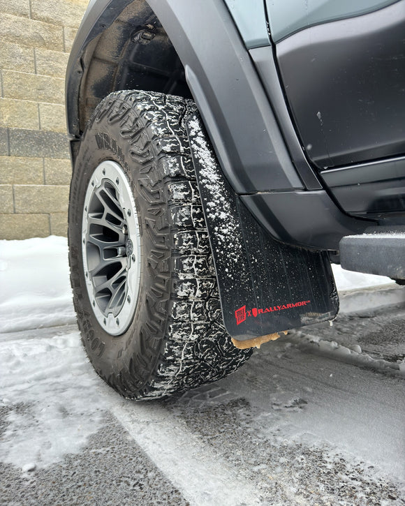 Rally Armor 21-25 Dodge Ram 1500 TRX Black UR Mud Flap - Red Logo