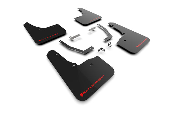 Rally Armor 25-26 Subaru Forester &amp; Hybrid Black UR Mud Flap w/Red Logo