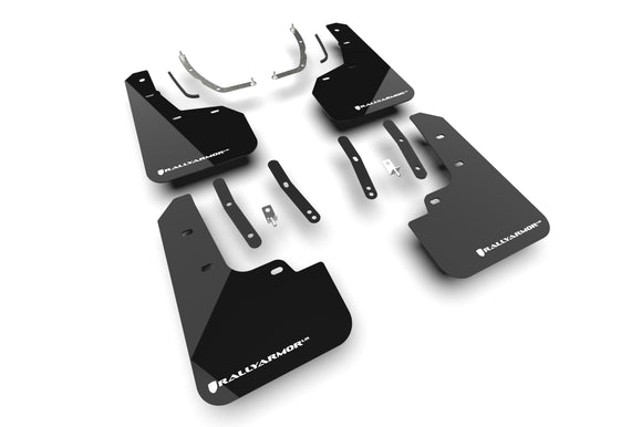 Rally Armor 2025+ Hyundai Tucson (Excl. ICE & XRT) Black UR Mud Flap w/ White Logo