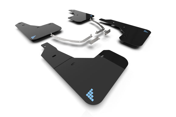Rally Armor 2025 Hyundai Ioniq 5 PE Blk Mud Flap w/Light Blue Battery Logo