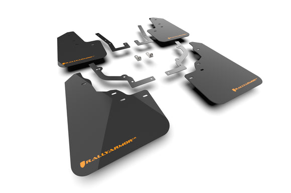 Rally Armor 2026 Honda Passport Black UR Mudflap - Orange Logo