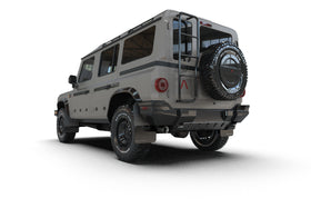Rally Armor 23-25 Ineos Grenadier Black Mud Flap - Warm Grey Logo - 0