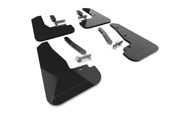 Rally Armor 25-26 Kia EV6 Base Light/GT/GT-Line Black Mud Flap - Metallic Black Logo
