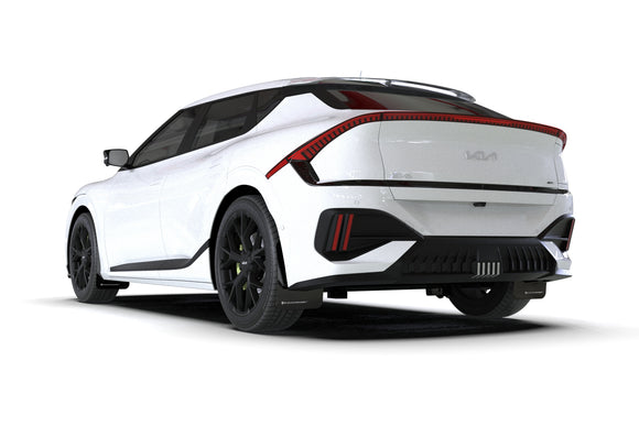Rally Armor 25-26 Kia EV6 Base Light/GT/GT-Line Black Mud Flap - White Logo