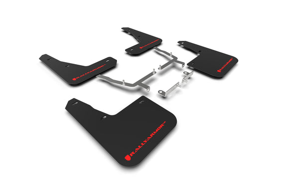 Rally Armor 19-25 Ford Focus ST MK4 Black UR Mud Flap w/Red Logo