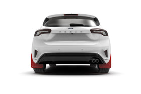 Rally Armor 19-25 Ford Focus ST MK4 Red UR Mud Flap w/White Logo - 0