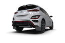 Rally Armor 22-23 Hyundai Kona N Black UR Mud Flap w/White Logo-2